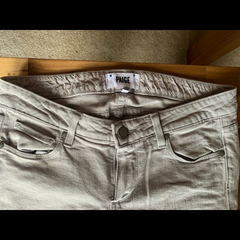 Paige gray skinny jeans, size 27